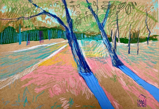 Lato z niebieskimi cieniami